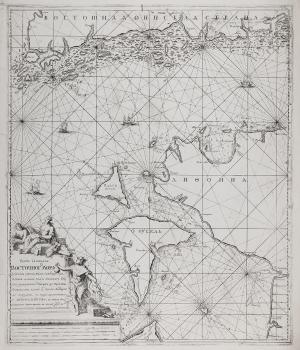 Адриан Шхонбек. Часть с начала Восточного моря изъявляя Страны, Мелеи, Каменных гор… 1705