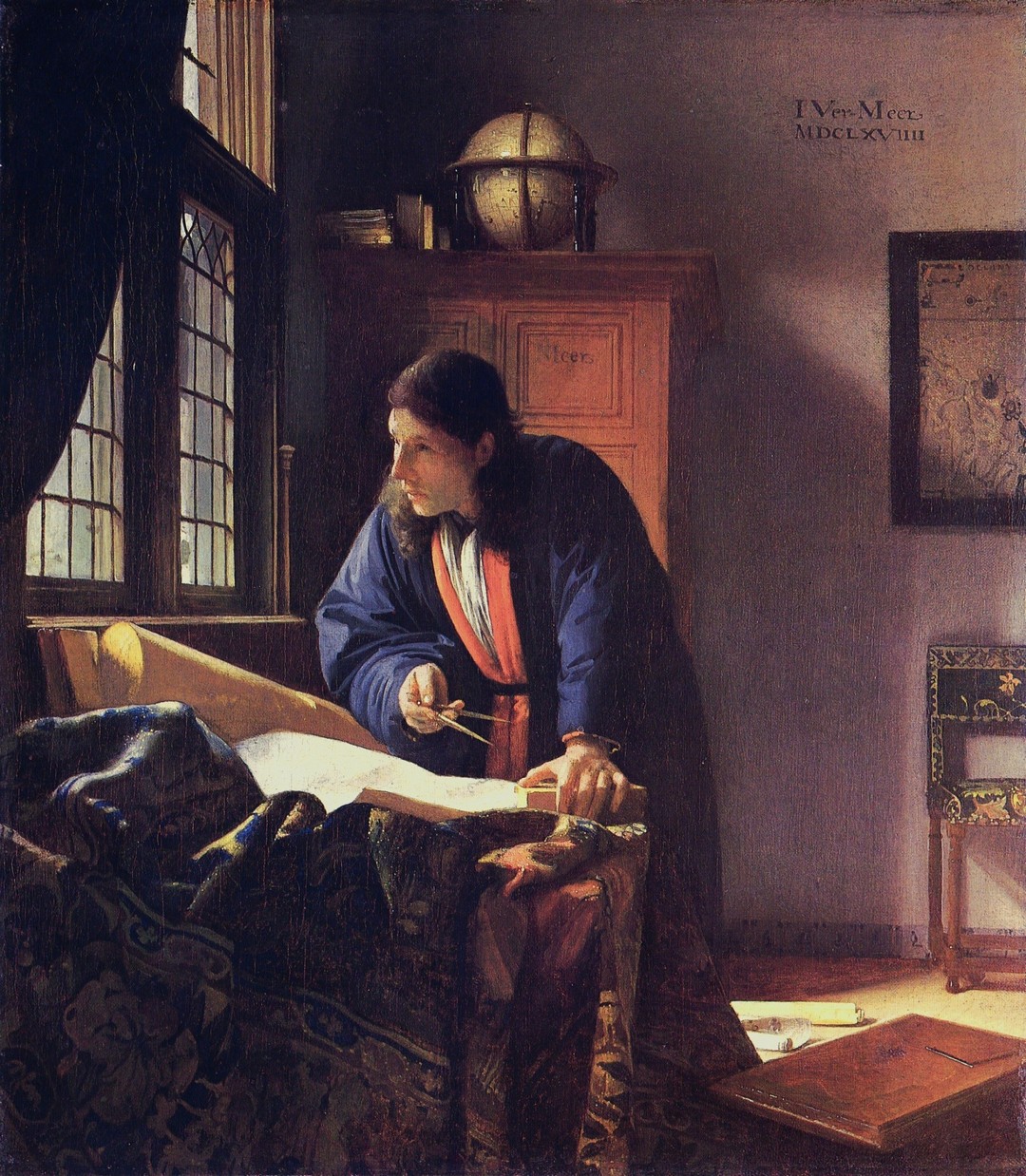 Johannes Vermeer. Geographer. 1669