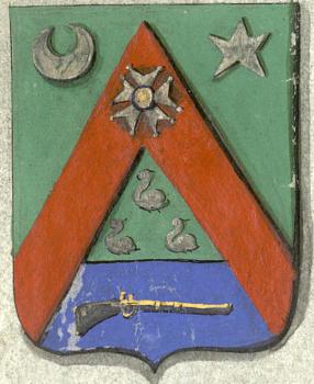 Coat of arms of the Chevalier de Moussinière.