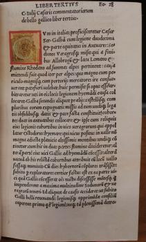 Caius Julius Caesar. Commentarii Caesaris recogniti per Philippum Beroaldum. Lyon, 1508
