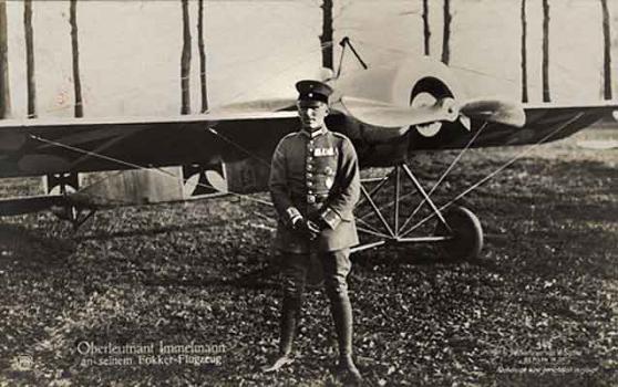 Oberleutnant Immelmann at his Plane. 