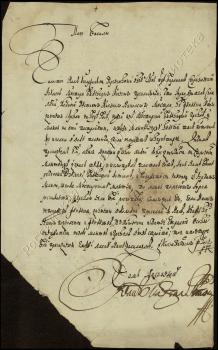 An Oder of Ivan Mazepa, the Cossack Hetman, to the Headman of the Town of Korsun V. Zhdonovich