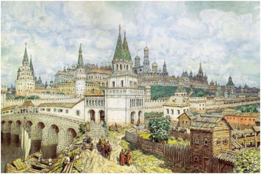 А. М. Васнецов. “Расцвет Кремля в конце XVII века”. 