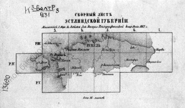 Военно-топографическая карта Эстляндской губернии