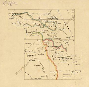 Carte de la Géorgie et d´une partie de la Perse