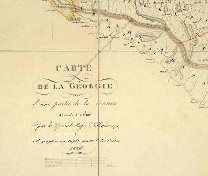 Carte de la Géorgie et d´une partie de la Perse