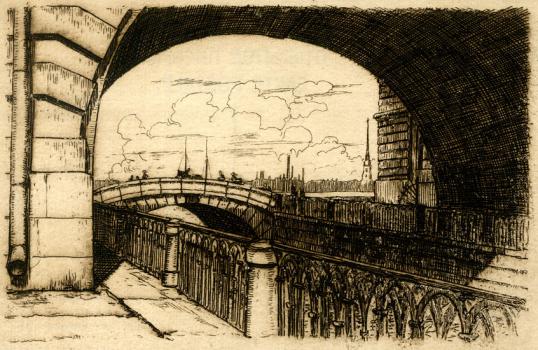 An unknown artist. Winter Canal. 1904-1914