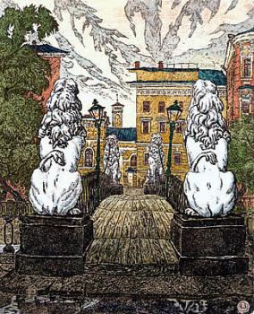 Светлана Звонова. Санкт-Петербург. Львиный мостик. 1999.