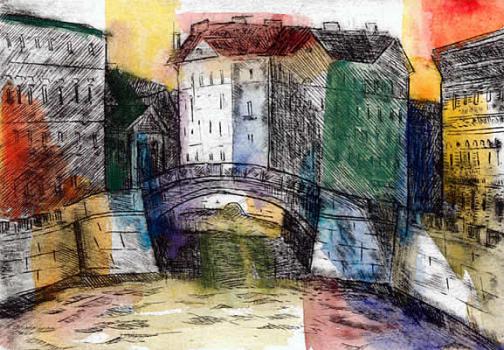 Olga Gurina.The Griboyedov Canal. 1999
