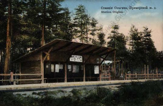 Olgino Railway Station, Seaside Railway Line. [1909-1917]