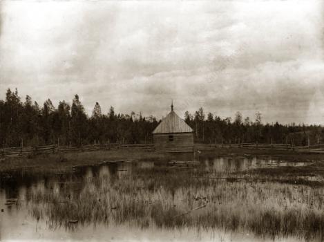 Е. П. Вишняков. Часовня над ключом, принимаемым за исток Волги. 1892.